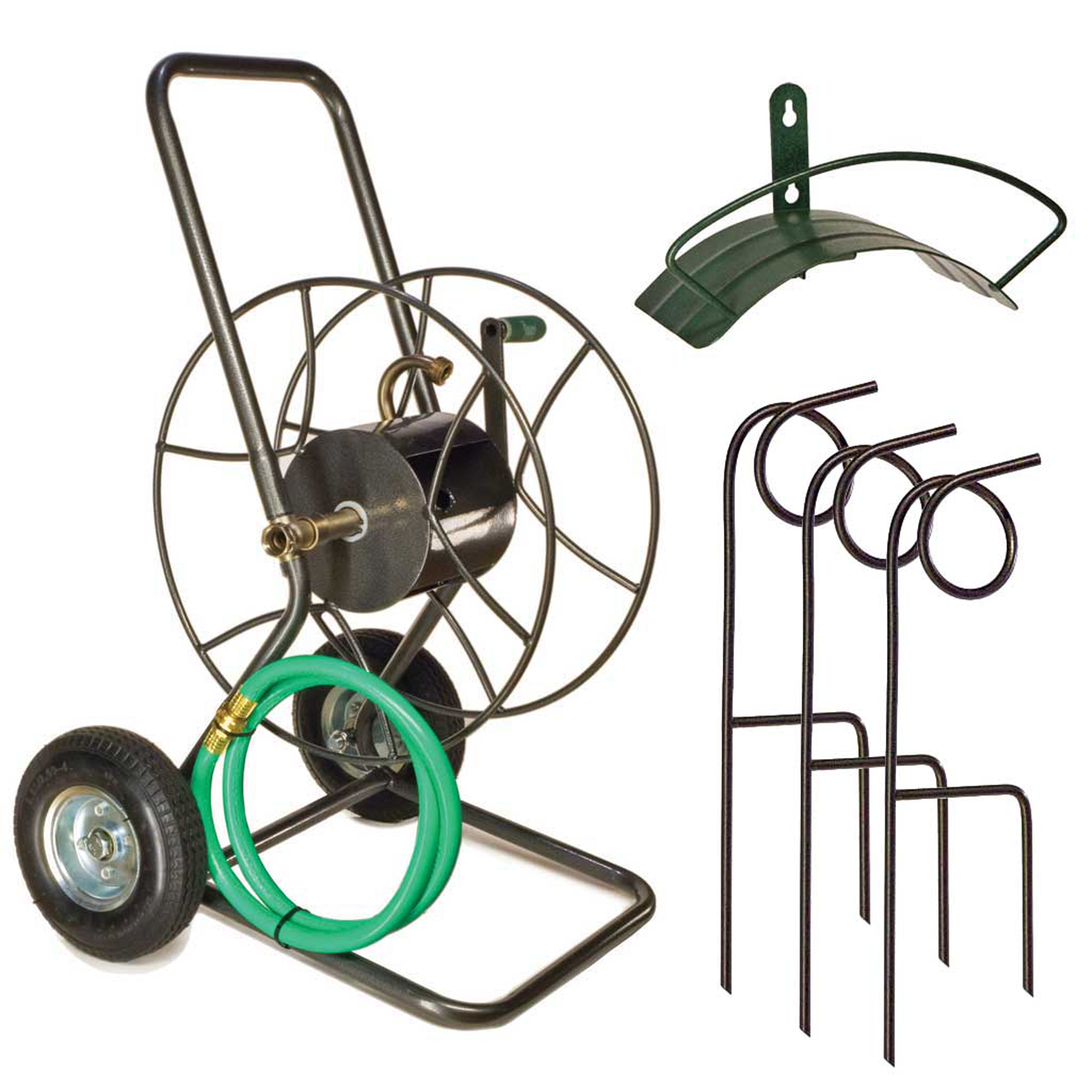 YardButler, Complete hose management bundle from Yard Butler., Hose Length Capacity 200 ft, Color Gray, Model# IHMK-1